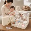 Beige gift box baby rattle gift set, baby soothing toy, newborn gift creative packaging details Picture